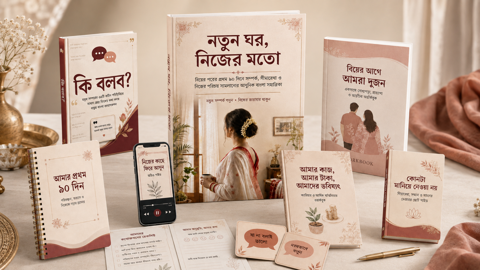 সম্পূর্ণ bundle — Guide, Script, Workbook, Planner, Audio, Worksheet
